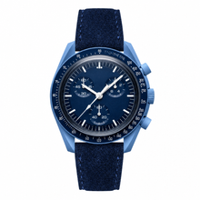 Blue Watch with Suede Strap