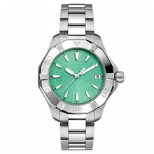 Stainless Steel Watch with Blue Dial