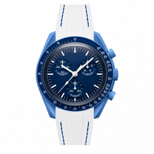 Blue Sport Watch with White Strap