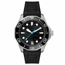 Sport Watch with Black Dial and Rubber Strap
