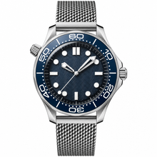 Men's Blue Dial Stainless Steel Dive Watch 42mm