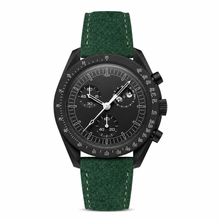 Watch with Green Suede Strap