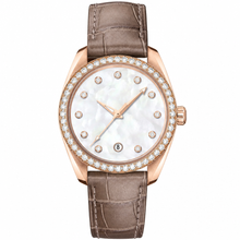 Classic Women's Watch with Rose Gold Case and Diamond Bezel 38mm