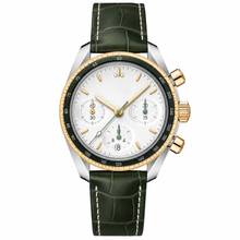 Chronograph Watch 38mm with Green Leather Strap