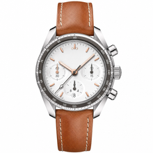 Chronograph Watch 38mm with Brown Leather Strap
