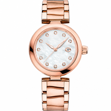 Rose Gold Tone Dress Watch with Mother-of-Pearl Dial