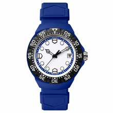 Sport Watch Blue Rubber Strap