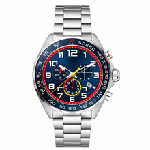 Racing Chronograph Watch Navy Blue Dial Stainless Steel